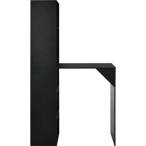 Maison Exclusive - Mesa alta de bar con armario negra 115x59x200