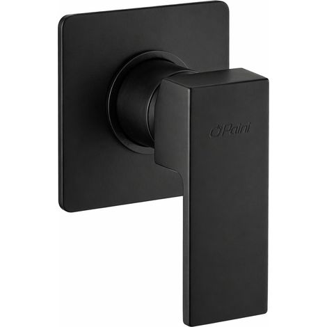 Mezclador de ducha empotrado con 1 salida en latón negro mate Paini Venti V2YO690TC  Negro mate - 1 Salida