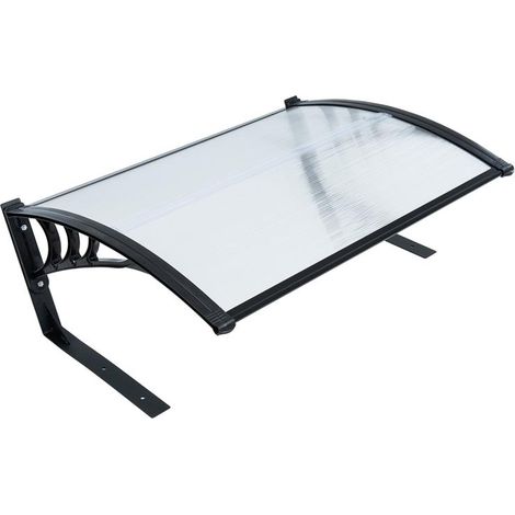 Estexo – Abri tondeuse robot en polycarbonate noir 104 x 80 x 40 cm – Protection contre pluie et UV – Fixation au sol incluse