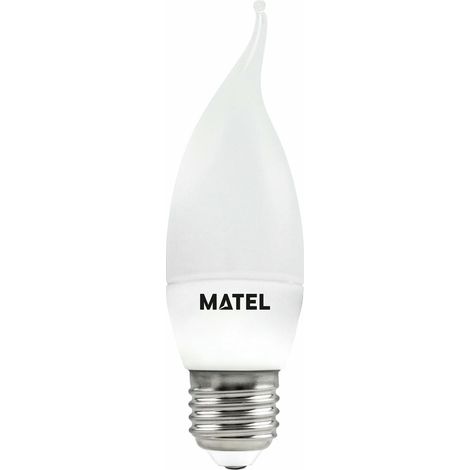 Bombilla LED Vela Llama E27 6W Cálida Matel (1/4)