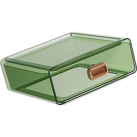 Large Capacity Green Pet Transparent Drawer Jewelry Box (1/5)