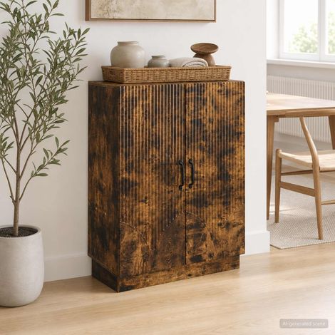 vidaXL Sideboard Smoked Oak 66 x 34.5 x 87 cm Engineered Wood (1/5)