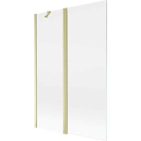 Mexen Mist Duschwand 2-flügelig 120 x 150 cm, transparent, gold gebürstet - 8A9-120-011-55-00 (1/5)