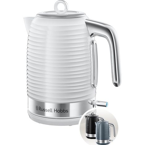 Bouilloire Electrique Inspire Blanc 1,7L 2400W Ebullition Rapide Ecoulement parfait Niveau d'eau Visible Filtre Anticalcaire couvercle amovibles 24360-70 (1/5)