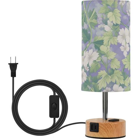 linqin Rétro Fleurs Violet Lampe de Table Chevet Bureau avec (1/5)