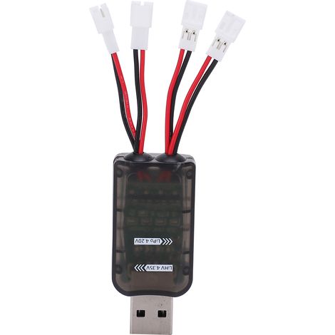 Chargeur de batterie USB CX405 pour batterie lithium-ion, compatible avec voitures, bateaux et avions radiocommandés. (1/5)