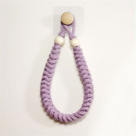1 Stück Handtuchhalter (lila) Seil-Toilettenpapierhalter Toilettenpapierrollenhalter Retro Juteseil Holzhandtuchständer für Bad und Küche (1/5)