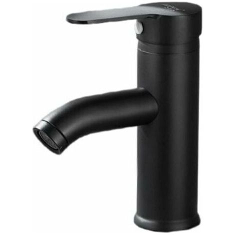Robinet lave-mains noir mat - Mitigeur eau chaude / eau froide - Noir (1/4)