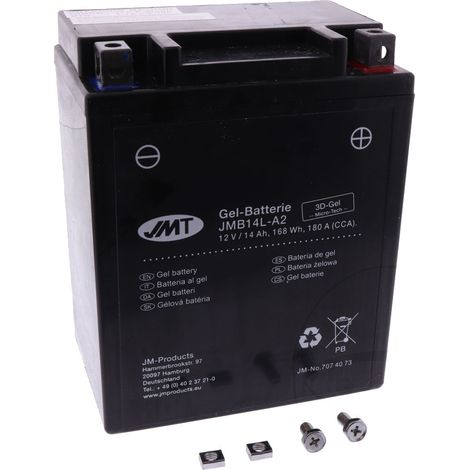 JMT YB14L-A2 12V 13Ah Gel-Batterie (Yuasa YB14L-A2-Äquivalent)