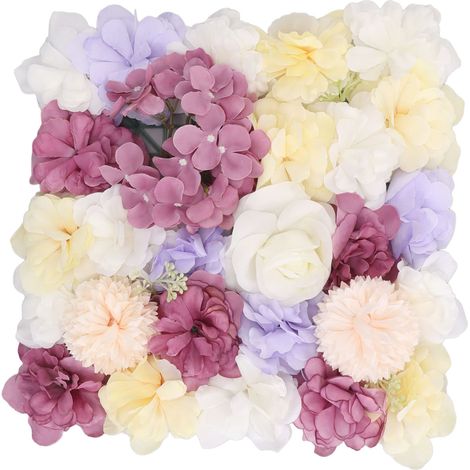 Panier mural fleurs soie 15 x 15 pouces, décoration mariage et scène, rose, fête, murale, à poser sur un meuble (1/5)