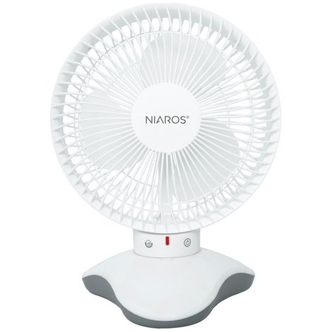 Ventilador sobremesa Zawadi Ø18cm 5W motor DC Blanco