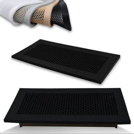 Grille de sol noire en silicone, protection de bouche d'aération, 1 pièce, antidérapante et durable (1/5)