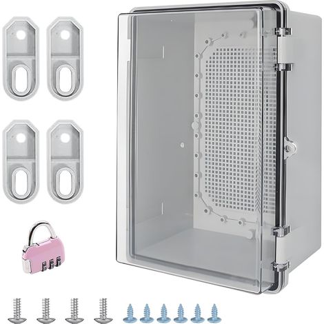 Boîte De Jonction étanche IP65, 290 190 140mm Boîte à Fusibles De Distribution En Saillie Boîte De Jonction De Câble ABS Boîte Encastrable Armoire De Commande Transparente à L'extérieur (1/5)