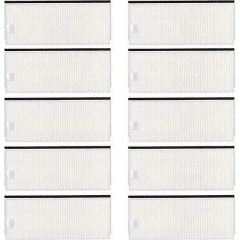 Lot de 10 filtres de rechange pour robot Ecovacs Deebot Ozmo U2 DGN22 (1/4)