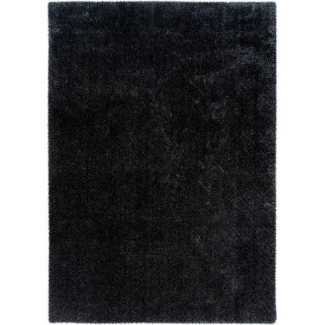 Tapis shaggy graphite ultra doux pour salon et chambre - 150 x 80 cm (1/5)