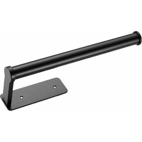 Betterlife Rouleau de support de papier étagère de papier essuie-tout espace en aluminium perforé cuisine papier essuie-tout porte-serviettes de stockage de film étirable-noir= (1/5)