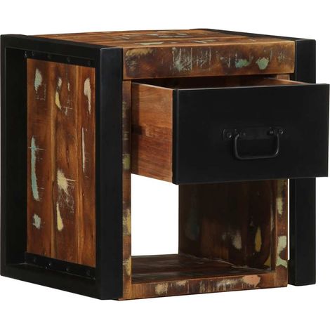 Maison Exclusive - Comodino Multicolore 40x35x40 cm in Legno Massello Recupero (1/5)
