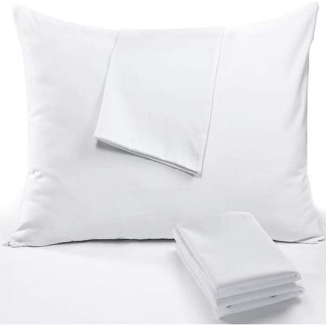Taie d'oreiller imperméable (51 x 71 cm) - Housse de coussin respirante avec fermeture éclair et protection anti-transpiration et anti-acariens (1/4)