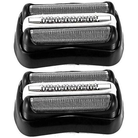 Pièces rechange rasoir Braun série 3 Remplacement lame/grille 2pcs, compatible 32B Propriétaires de rasoirs Braun (1/4)