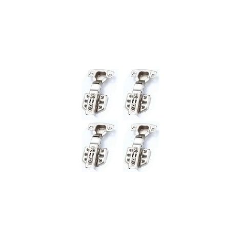 Lot de 4 charnières de porte d'armoire avec amortisseur hydraulique à fermeture automatique pour placard de cuisine – (1/5)