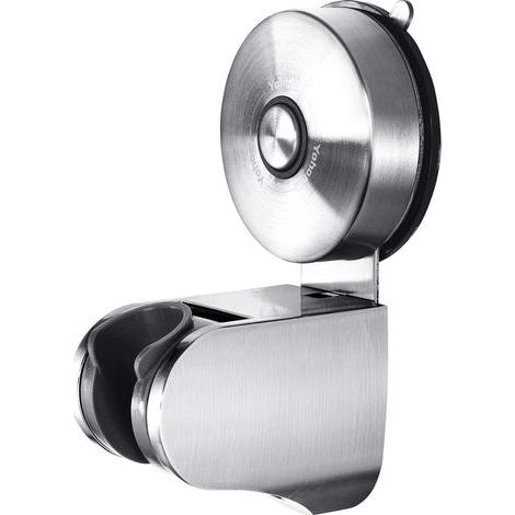 Support Pommeau de Douche à Ventouse Support Mural pour Douchette à Main 4 Modes d'angle Réglable Accessoires de Salle de Bain WC Sans Percage Inox Brossée (1/5)