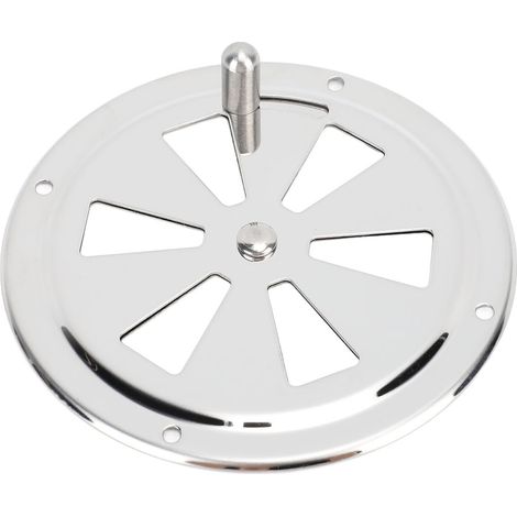 Couvercle de ventilation rond à persiennes en acier inoxydable de qualité marine avec bouton latéral, adapté aux bateaux, yachts et camping-cars, 4 pouces. (1/5)