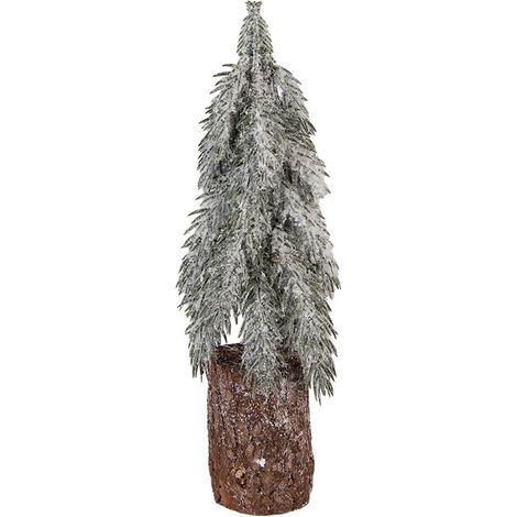 Mini sapin de Noël artificiel de table en bois vert Ø 12 x 32 cm pour les fêtes - PANGIVO (1/3)