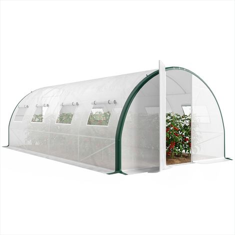 Serre de jardin Serre tunnel de jardin 6 x 3 x 2 m 18 m² 2 portes (1/5)