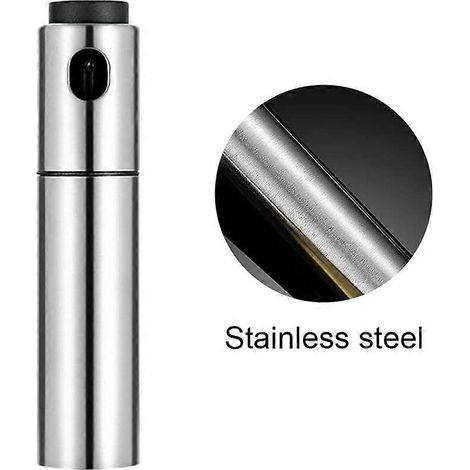 Huile d'olive en spray, flacon pulvérisateur d'huile de cuisson, en acier inoxydable 304 de qualité alimentaire, rechargeable, pour barbecue, salades et pâtisseries, sûr et durable (1/5)