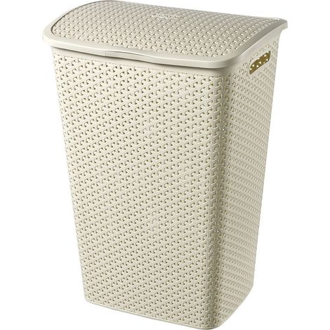 Curver 216582 Mystyle Basket De Clothes, 43x33x60 Centimeter, White Vintage (1/5)