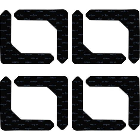 Set of 8 Anti-slip Strips, L-shaped Carpet Fixing Strips, Reusable Adhesive for Wood and Tile (1/5)