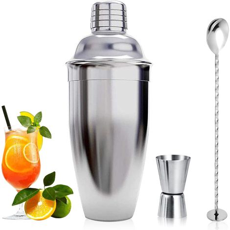 coctelera, set para preparar cócteles, coctelera para martinis, colador para coctelera de 750 ml, herramienta de mezcla para barman, coctelera casera para licores (1/4)