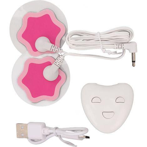 Appareil anti-douleur menstruel rechargeable par USB, avec électrodes adhésives, masseur portable pour femmes, blanc (1/5)