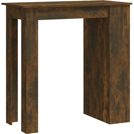 Maison Exclusive - Mesa alta con estante roble ahumado 102x50x103 (1/5)