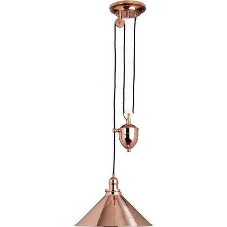 Hängeleuchte Deckenlampe Pendelleuchte Stahl Kupfer D 37 cm Esszimmerlampe (1/4)