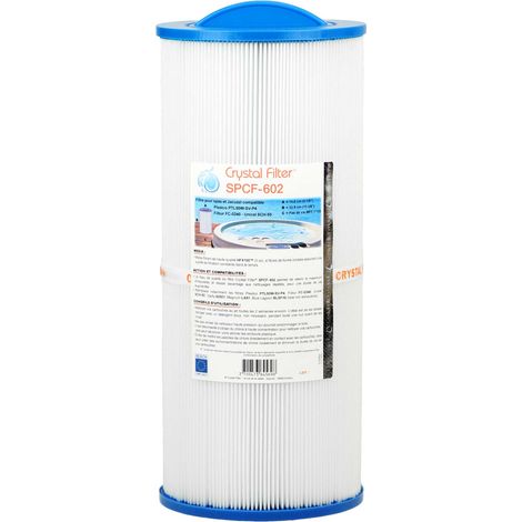 Filtre Spa Crystal Filter® SPCF-602 compatible Pleatco PTL50W-SV-P4 - Filbur FC-0340 - Unicel 6CH-50 (1/4)