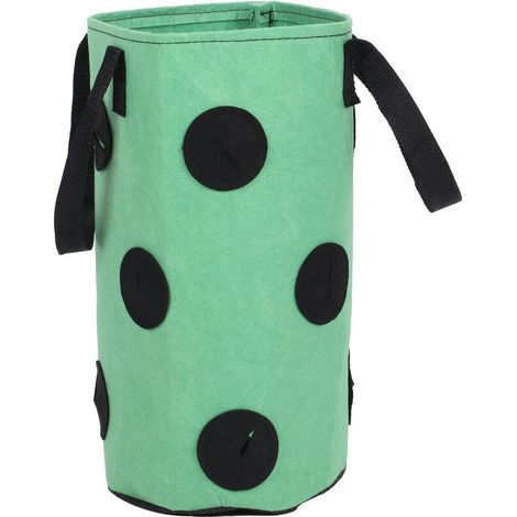 Filiyano – Sac à fraises à 12 trous avec poignée, sac de jardin portable en feutre (vert, 20 x 35 cm) (1/5)