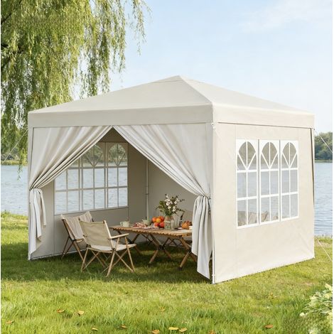Gazebo pieghevole da giardino 3x3 m regolabile OKMYHOME (1/5)