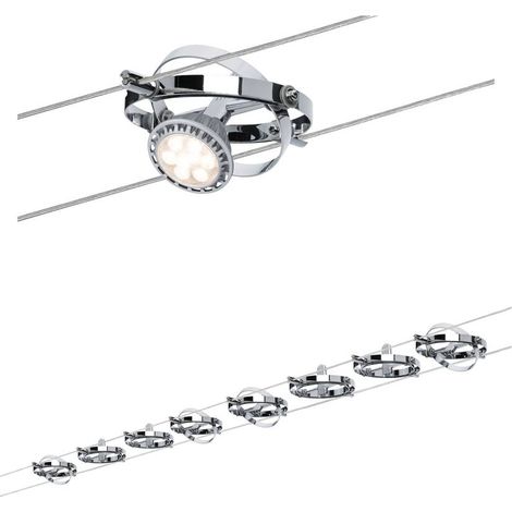 Paulmann Cardan 94153 Sistema di illuminazione completo su cavo GU5.3 80 W Cromo, Cromo (opaco)