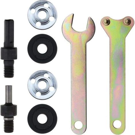 Kit de conversion d’une meuleuse angulaire en perceuse électrique – Adaptateur 10 mm et 6 mm pour ponçage de carrelage et polissage