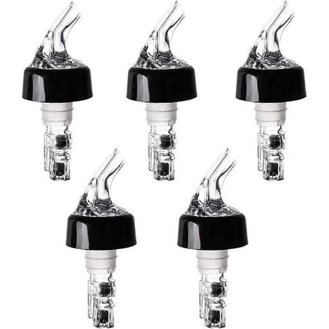 Lot de 5 becs verseurs en plastique de 30 ml pour bouteilles d'huile d'olive et de vin. (1/5)