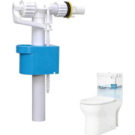 Vanne de remplissage pour réservoir de chasse d'eau G3/8 et G1/2 - Robinet flotteur - Valve de remplissage - Pièces de rechange pour réservoir d'eau - Bleu (1/5)