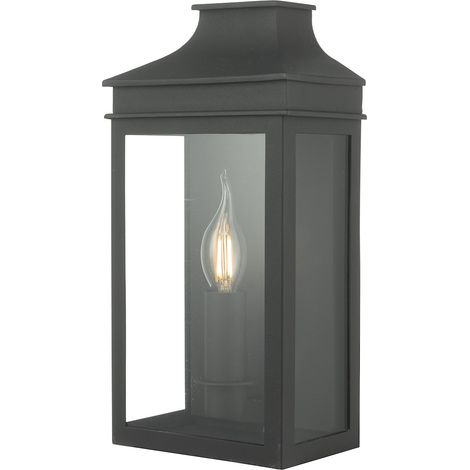 DAR VAPOUR - Lantern Coach Lantern Applique Murale Noir IP44 (1/5)