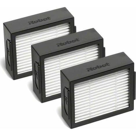 Lot de 3 filtres pour aspirateur Robot Roomba séries i et e , Noir et Blanc