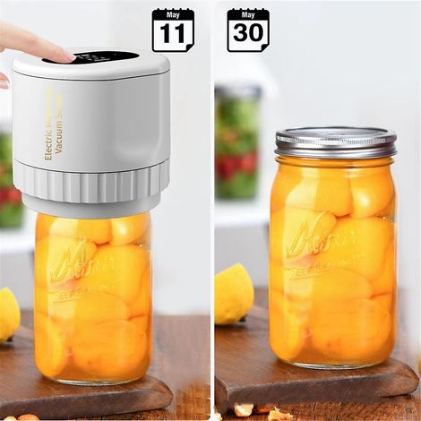 Scelleuse sous vide électrique pour bocaux Mason + deux couvercles alimentaires Mason (1/5)