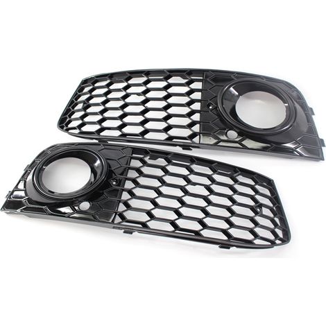 Grille d'aération hexagonale en nid d'abeille pour phares antibrouillard, remplacement pour Audi A4 B8 style RS4 09-12 (1/5)