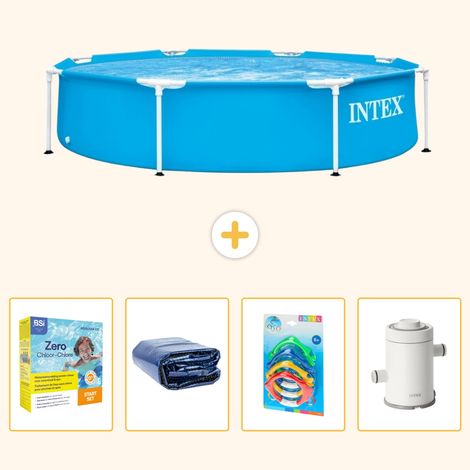 Intex Piscine Tubulaire Ronde - 244x51 cm - 5-pièces S7 (1/5)