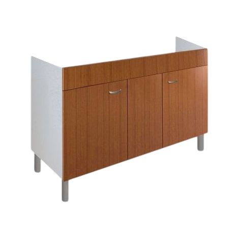 Mobile Sottolavello da Cucina 120x50x69 cm con 2 Ante in Nobilitato Teak (1/2)
