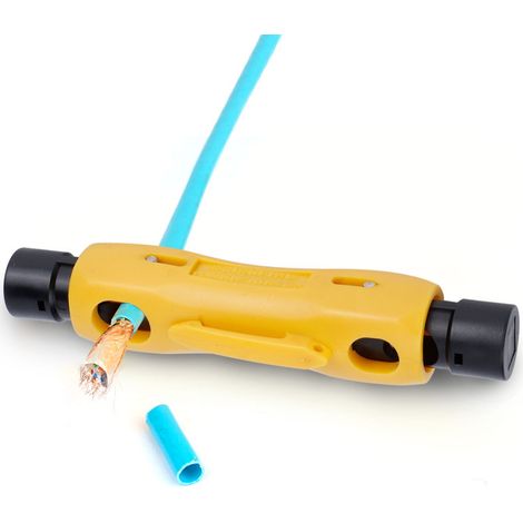 Beyamis Pince à dénuder HT-323 pour câbles coaxiaux RG59/6/7/11, outil de dénudage réglable, accessoire électronique (1/5)
