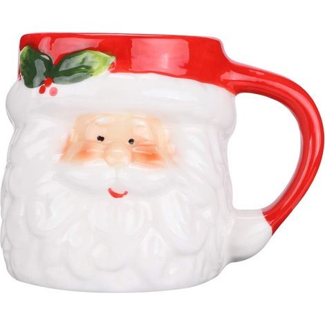 Tasse de Noël Père Noël Tasse à café en céramique Thé Lait Tasse Cadeaux de Noël (1/5)